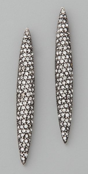 Made Her Think Pave Marquis Post Earrings - Lyst