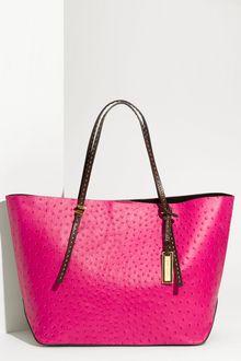 Michael Kors Gia Ostrich Embossed Tote - Lyst