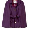 Milly Purple Sienne Belted Cape in Purple - Lyst