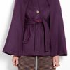 Milly Purple Sienne Belted Cape in Purple - Lyst