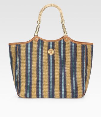 Tory Burch Channing Burlap Tote Bag - Lyst