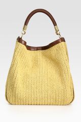 Yves Saint Laurent Ysl Large Raffia Roady Hobo
