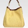 Yves Saint Laurent Ysl Large Raffia Roady Hobo in Brown (coffee) - Lyst