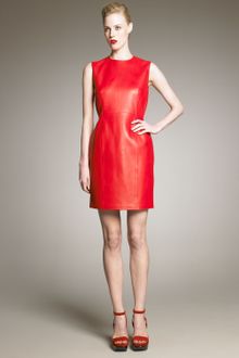 Yves Saint Laurent Leather Dress - Lyst