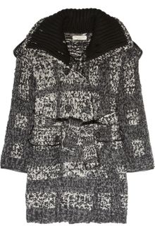 Burberry Checked Wool-blend Cardi-coat - Lyst