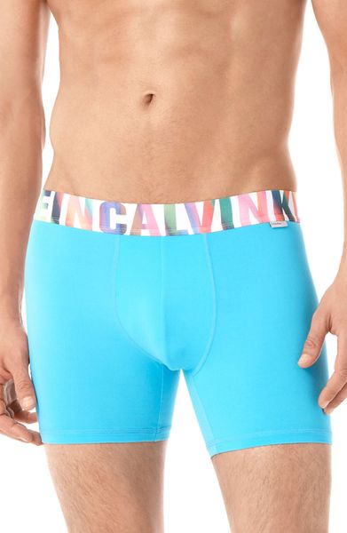 Calvin Klein Laser Solids Boxer Briefs (limited Edition) in Blue for Men - Lyst