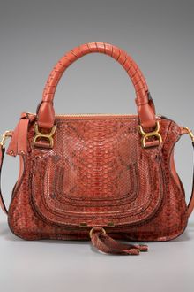 Chloé Marcie Python Shoulder Bag, Small - Lyst