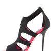 Jimmy Choo Denton Neoprene Scuba Peeptoe Sandals in Black - Lyst