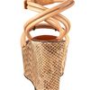 Lanvin Pythonprinted Cork Wedge in Beige - Lyst