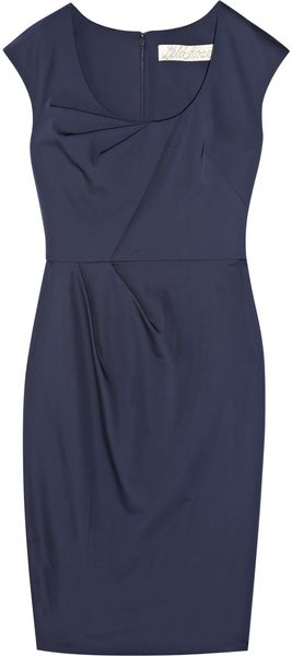  Pleated Stretch-sateen Dress 