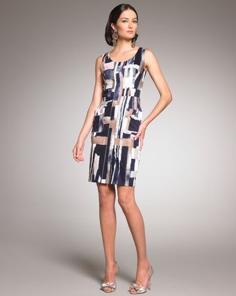 Oscar de la Renta Abstract-print Dress - Lyst