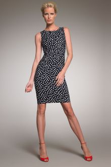 Oscar de la Renta Polka-dot Dress - Lyst