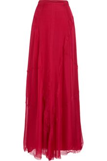 Rag & Bone Feather Maxi Skirt -crimson - Lyst