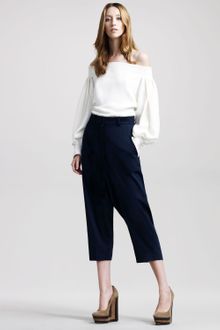 The Row Cropped Harem Trousers, Navy - Lyst