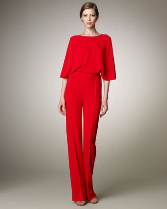 Valentino Cross-back Cady Jumpsuit - Lyst