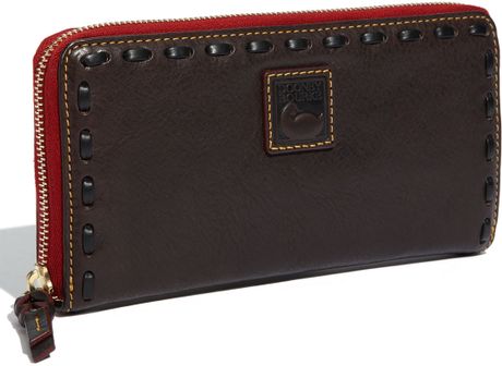 dooney and bourke brown leather wallet