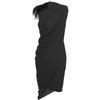 Helmut Lang Feather Shoulder Dress in Black - Lyst