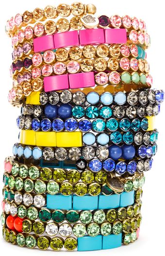 Juicy Couture Hard Core Couture Rhinestone Coil Bracelet - Lyst