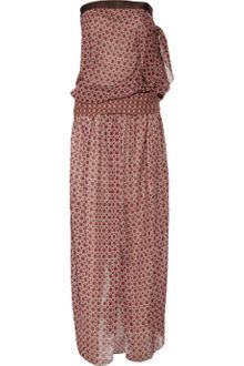 Marc Jacobs Printed Silk-chiffon Strapless Gown - Lyst