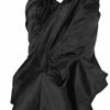 Marchesa Pleated Satin Bustier in Black - Lyst