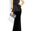 Marchesa Pleated Satin Bustier in Black - Lyst