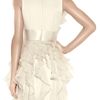 Notte By Marchesa Ruffled Silkcrepe Dress in White - Lyst