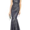 Roland Mouret Copperfield Metallic Silkblend Gown in Blue (navy) - Lyst