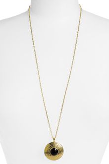 Anna Beck Onyx Round Pendant Long Necklace - Lyst