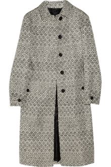Burberry Prorsum Woven Raffia and Cotton-blend Coat - Lyst
