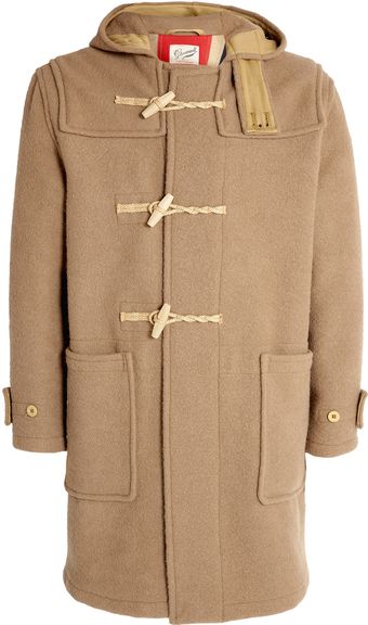Gloverall Beige Union Jack Lined Monty Duffle Coat - Lyst