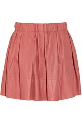 Marc Jacobs Pleated Leather Skirt