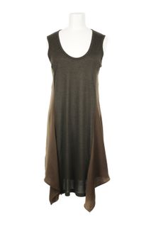 Alexander Wang Open Back Drapped Color Block Tunic Dress - Lyst