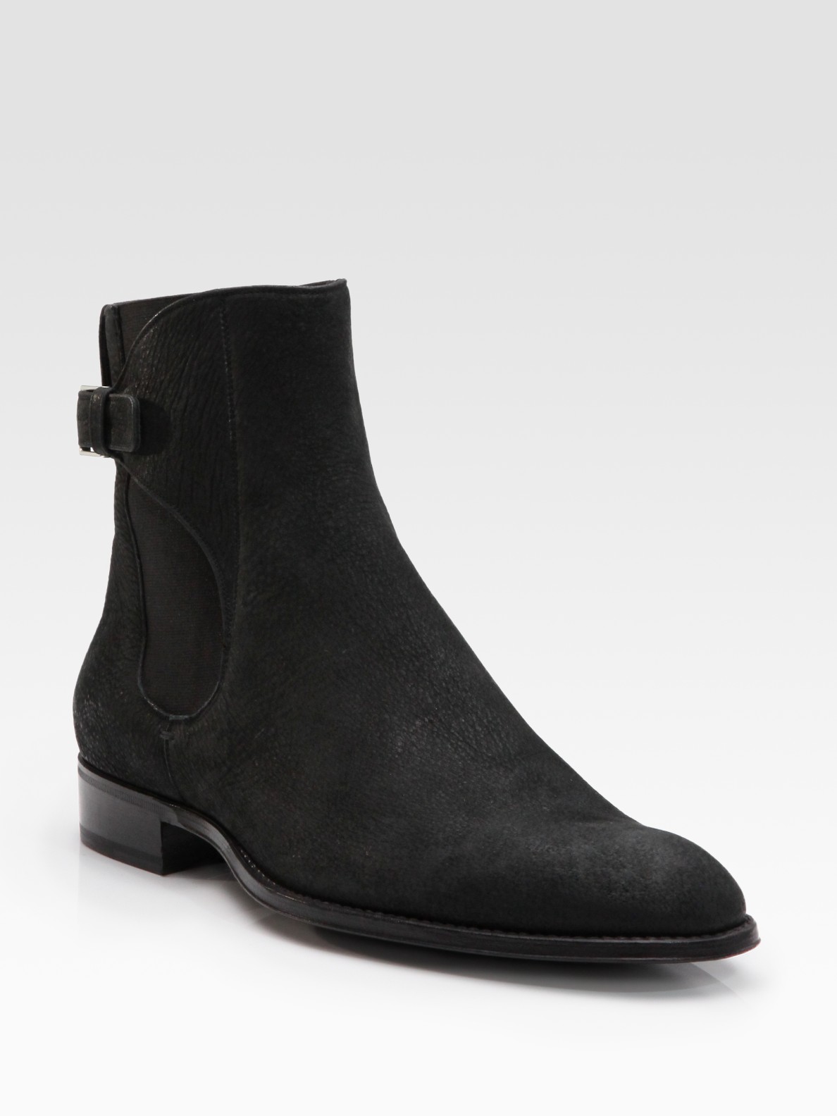 Dior Homme Buffalo Leather Ankle Boots in Black for Men | Lyst
