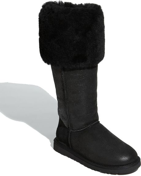 over the knee ugg boots black