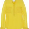 3.1 Phillip Lim Silkchiffon Blouse in Yellow - Lyst