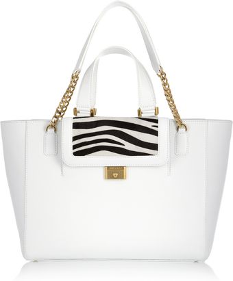  Camille Large Leather and Calf Hair Tote 