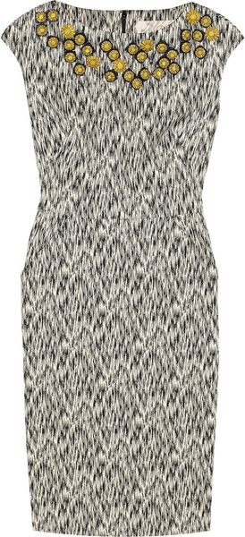  Embellished Jacquard Dress 