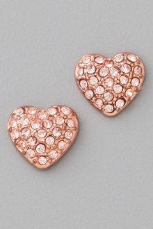 Marc By Marc Jacobs Pave Heart Studs - Lyst