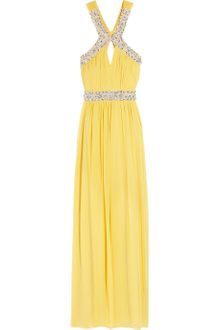 Rachel Gilbert Lolita Bead-embellished Silk-georgette Gown - Lyst