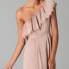 Rebecca Taylor Eyelash One Shoulder Gown in Pink (nude) - Lyst