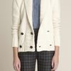 Adam Lippes Doublebreasted Knit Cardigan in White (milk) - Lyst