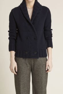 Adam Lippes Double-breasted Knit Cardigan - Lyst