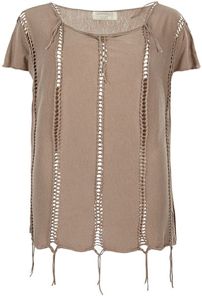 Allsaints Blondie Top in Beige (acid bleach sand) - Lyst
