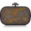 Bottega Veneta Laceeffect Metal and Snakeskin Knot Clutch in Gold - Lyst