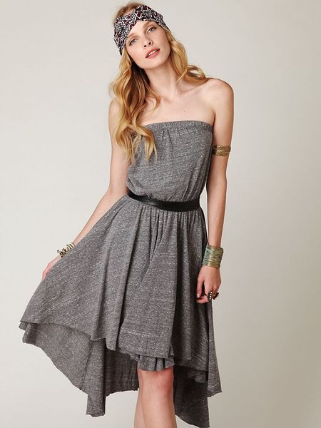Free People Getaway Dress in Gray (charcoal) - Lyst