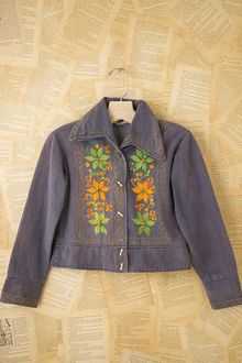 Free People Vintage Embroidered Denim Jacket - Lyst