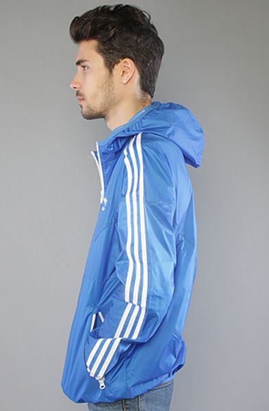 adidas light blue windbreaker