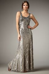 Aidan Mattox Deco-beaded Ballgown