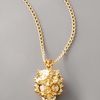 Alexander Mcqueen Studded Skull Pendant Necklace in Gold - Lyst