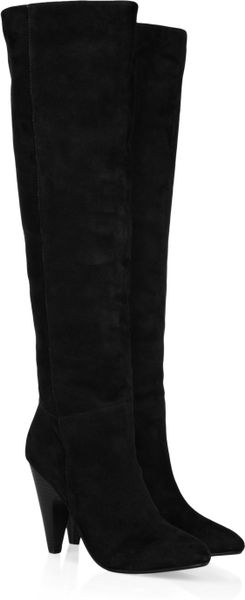 over the knee black boots size 11